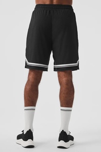 Shorts de jogging en molleton de coton jersey décontracté pour homme avec logo personnalisé brodé, cordon de serrage, lavage à l'eau, style français - Product Image 2
