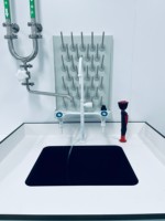 Rak Pengering Gelas Laboratorium Kimia Profesional 27rods dari PP untuk Meja Laboratorium Medis Pegboard 550*400*115mm