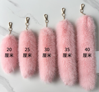 Pendentif queue de renard en fausse fourrure 20-45 cm, breloque de sac pour femme, accessoire en peluche, ornement de porte-clés de voiture