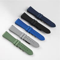Bracelet de montre en caoutchouc FKM 20mm 22mm avec logo personnalisé pour Seiko pour Longines Classic Fluororubber Tropical Bracelet Bracelets de montre