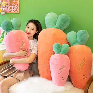 <b>Large</b> Soft Fruit <b>Pillow</b> Carrot Girls Children's Bed Plush Toy Sleeping <b>Pillow</b> Down and Cotton Filled Home Decoration Wholesale - Product Image 2