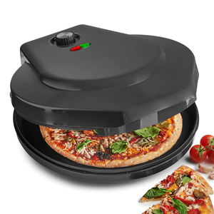 Four à pizza électrique Aifa Pierre de cuisson réfractaire ronde 1200W 110V Couvercle en acier inoxydable Pelures à pizza incluses avec la machine à pizza - Product Image 3