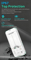 Ordinateur portable Android 5,5 pouces pour le secteur de la santé, Octa-core 2,2 GHz, lecteur de codes-barres 1D/2D, RFID, NFC, IP67/IP68, 4G, robuste, pour la logistique et la gestion des stocks