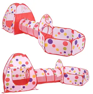 Tente de jeu 3 en 1 pour bébé, jouets piscine à balles pour enfants, tente de jeu pliable pour enfants, tunnel, maison de jeu