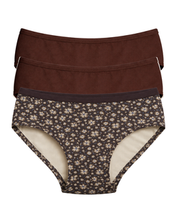 Braguitas de Cintura Media para Mujer, Color Marrón Oscuro, Lisas, con Cintura Elástica Exterior, de Algodón Suave, Cómodas, Transpirables, para Uso Diario - Product Image 5