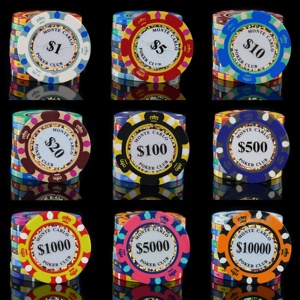 Jetons de poker en argile 14g 40mm avec logo personnalisé, vente en gros - Style Monte <span class=keywords><strong>Carlo</strong></span>, stock disponible, faible MOQ pour tournois de casino - Product Image 5