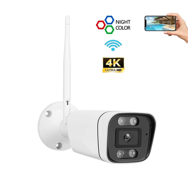 Factory Wholesale Intelligent Waterproof Bullet WiFi Video Surveillance Audio Night Light Vision Outdoor Security Camera