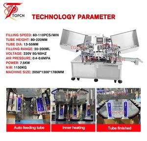 Machine de remplissage et de scellage de tubes pour crème solaire double station, lotion corporelle, crème pour le visage, fond de teint liquide - Product Image 2