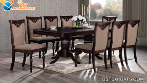 Juego de Mesa de Comedor Tallada Estilo Persa, Mesa y Sillas de Comedor Doradas de Última Moda, Muebles de Comedor Tallados a Mano Estilo Barroco - Product Image 3