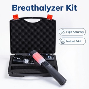 Testeur d'<span class=keywords><strong>alcool</strong></span>émie portable anti-reflux unidirectionnel avec capteur à pile à combustible au platine et lampe torche intégrée AT7600 - Product Image 5