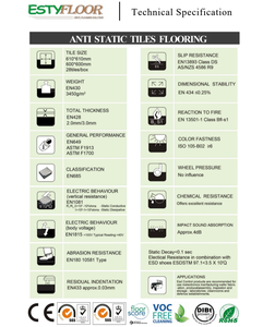 Résistance <span class=keywords><strong>au</strong></span> glissement humide R9 Carreaux Esd <span class=keywords><strong>de</strong></span> haute qualité <span class=keywords><strong>Prix</strong></span> par mètre carré <span class=keywords><strong>Sol</strong></span> en vinyle pour salle blanche - Product Image 3