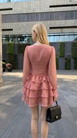 Nouvelle Robe Décontractée Plissée sans Manches pour Femme, Col en V, Volants, Longueur Genou, Modèle ODM
