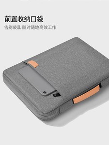 16 Inch Unisex Fashionable Eco-Friendly High Quality PU Leather <b>Laptop</b> Sleeve Customizable Capacity Handle Closure Office Use - Product Image 4