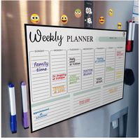 Tableau blanc magnétique personnalisé agenda hebdomadaire babillard effaçable à sec magnétique calendrier mensuel autocollant pour réfrigérateur