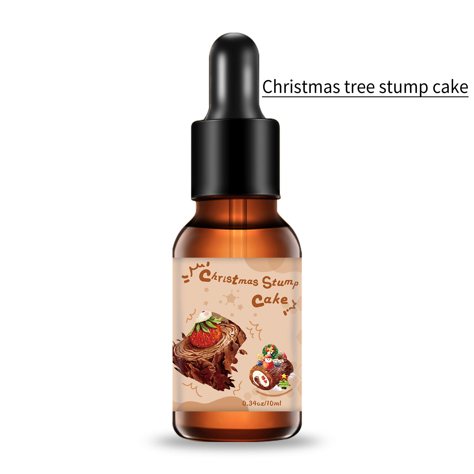 Christmas tree stump cake