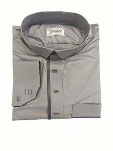 Nuovo Design Yibaoli: Abito da Preghiera Arabo per Uomo, Thobe a Maniche Lunghe <span class=keywords><strong>con</strong></span> Colletto e Polsini per Ramadan ed Eid - Product Image 3