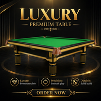 Table de billard professionnelle en bois massif avec tapis vert en feutre de qualité tournoi pour club ou salle de jeux