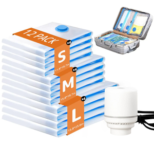 Sacs de rangement <span class=keywords><strong>sous</strong></span> <span class=keywords><strong>vide</strong></span> G-20 pour vêtements et literie, gain de place, comprenant 4 tailles différentes (Jumbo, Petit), compression pour voyage - Product Image 6