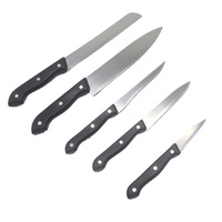 Ensemble de 6 couteaux de chef en acier inoxydable de Offre Spéciale qualité avec manche en PP et couteau de cuisine professionnel en acier inoxydable