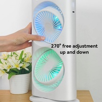 Ventilateur de refroidissement à eau avec réservoir de 400 ml, brumisateur, climatiseur, humidificateur avec télécommande, lumière LED colorée