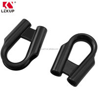 Collier de dé à coudre en acier inoxydable noir M8 avec câble d'engrenage pince de câble métallique dés à coudre matériel de gréement