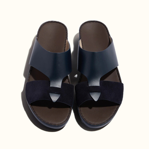 SHIKOL Sandales pour hommes en cuir véritable, à bride bouclée, style Golfe, faites main, élégance personnalisée, confort minimaliste, formelles, style arabe, Ramadan - Product Image 4