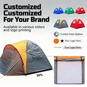 Tente de camping double couche de qualité supérieure, imperméable, coupe-vent, avec moustiquaire pour <span class=keywords><strong>le</strong></span> camping en famille, la plage, les pique-niques <span class=keywords><strong>et</strong></span> la randonnée - Product Image 3