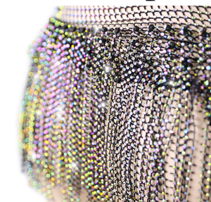 <span class=keywords><strong>Gonna</strong></span> Professionale per Danza del Ventre Economica Taglia Unica con Paillettes e Frange, Sciarpa per Festa, Club, Palcoscenico e Competizioni per Donne - Product Image 3