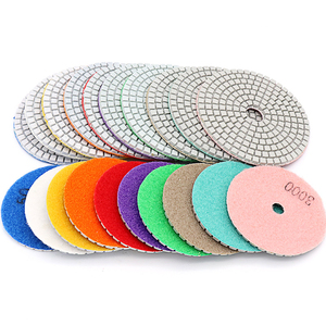 Herramientas abrasivas Almohadillas para pulir pisos de diamante de 4 pulgadas Almohadillas para pulir almohadillas para pulir diamantes para vidrio - Product Image 3