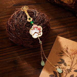 Chinese Style Plum Blossom Brooch With Pearl And Jade Tassel For Women Traditional Clothing Accessory - Product Image 4