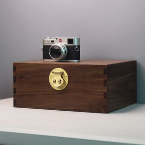 Boîte de rangement en bois de noyer noir, rectangulaire, avec couvercle, joint en queue d'aronde, boîte de rangement décorative pour la maison, boîte à bijoux - Product Image 2