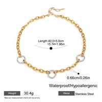 Collier ras de cou et bracelet pour femme, style minimaliste moderne, plaqué or 18 carats, acier inoxydable, style géométrique tendance pour les fêtes