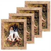 Marco de Arte ARTWORK MAESTRO Vintage 8x10, Resistente a los Rayos UV, Vidrio Real HD, Diseño Moderno en Madera, Impresión UV Personalizada de 2 Colores, para Pared o Mesa