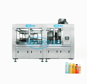 3 in 1 fully automatic apple fruit fiber pulp drinking beverage filling machine hot fill plastic pet juice bottle 750ml