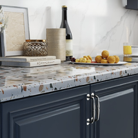 Carrelage en terrazzo durable et écologique, revêtement de sol et comptoir en pierre moderne pour intérieur et extérieur avec design 3D personnalisé, vente en gros
