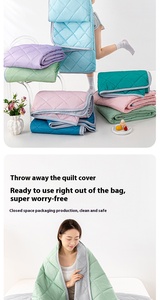 Chăn hè lụa mát sang trọng, máy giặt được, mỏng, màu trơn, bán buôn, chăn làm mát như băng - Product Image 5