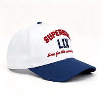 Casquette de baseball unisexe bicolore brodée, visière incurvée, boucle réglable, pour fans de sport et usage décontracté