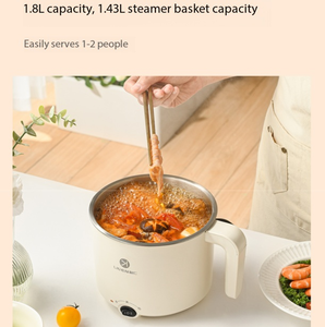 <span class=keywords><strong>Casserole</strong></span> électrique multifonctionnelle de petite taille 1,8 L (avec panier vapeur) >> Articles ménagers intelligents - Product Image 2