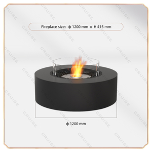 CRUISE Vrai Feu Brûle Chaleur <span class=keywords><strong>Bois</strong></span>/Gaz/Alcool/Atomisation Noyau Personnalisé 1200mm Meubles de Patio <span class=keywords><strong>Extérieur</strong></span> Rotin Poêle Table Ronde - Product Image 5