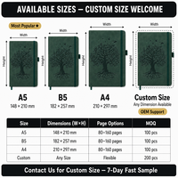 Carnet A5 en cuir végétalien PU suédé avec logo personnalisé, reliure cousue, motif oiseaux, gaufrage, bande élastique et attache stylo – Vente en gros OEM
