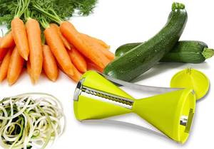 Eco-Friendly Stainless Steel <b>Vegetable</b> Spiralizer Bundle Fruit Slicer and Julienne Peeler Specialty Tools for Healthy Eating - Product Image 2