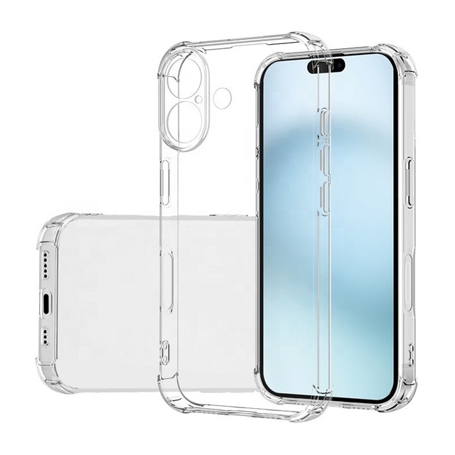 For 17 16 15 14 13 12 11 Pro Max Plus Ultra Case Cover Shell Transparent TPU Soft Clear Shockproof Thin 7 8 SE Back
