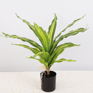 Artificial Brazilian Ironwood Mini Potted <b>Plant</b> 18 Leaves <b>Plastic</b> High Simulation Home Decor - Product Image 1