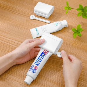 Plastic Dispenser for <b>Toothpaste</b> <b>Squeezer</b> <b>Squeezer</b> Wall Mounted Storage Shelves Manual Press Wall-mounted - Product Image 2