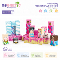 Bloques Magnéticos de Construcción para Niñas, Juguete Educativo STEM, Set de Construcción Creativa para Niños de 3+ Años, Venta al Por Mayor