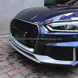 กระจังหน้าทรง RS5 สำหรับ Audi A5 B9 ปี 2017-2019 วัสดุ ABS คุณภาพสูง ติดตั้งง่าย กรอบสีเงิน ลายรังผึ้งสีดำ - Product Image 5