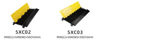 Protector de Cables para Suelo de Carretera de 5 Canales, Fácil de Colocar y Retirar, 900*500*50mm, con Tapa Amarilla de PVC - Product Image 6