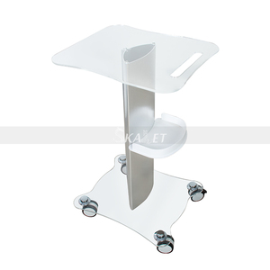 Ad Alte Prestazioni portatile professionale del viso bianco di bellezza in metallo salone di bellezza cosmetologia carrelli di stoccaggio trolley con mag lampada - Product Image 3