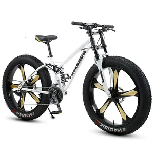 Venta al por mayor de colores populares de la moda de acero al carbono Marco de engranajes de la rueda Beach Cruiser arena nieve bicicleta etiqueta OEM neumático gordo bicicleta