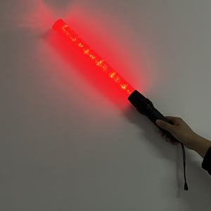 高品質ポータブル安全信号スティック赤色LEDフラッシュワンドセキュリティ警告バトンライト - Product Image 5